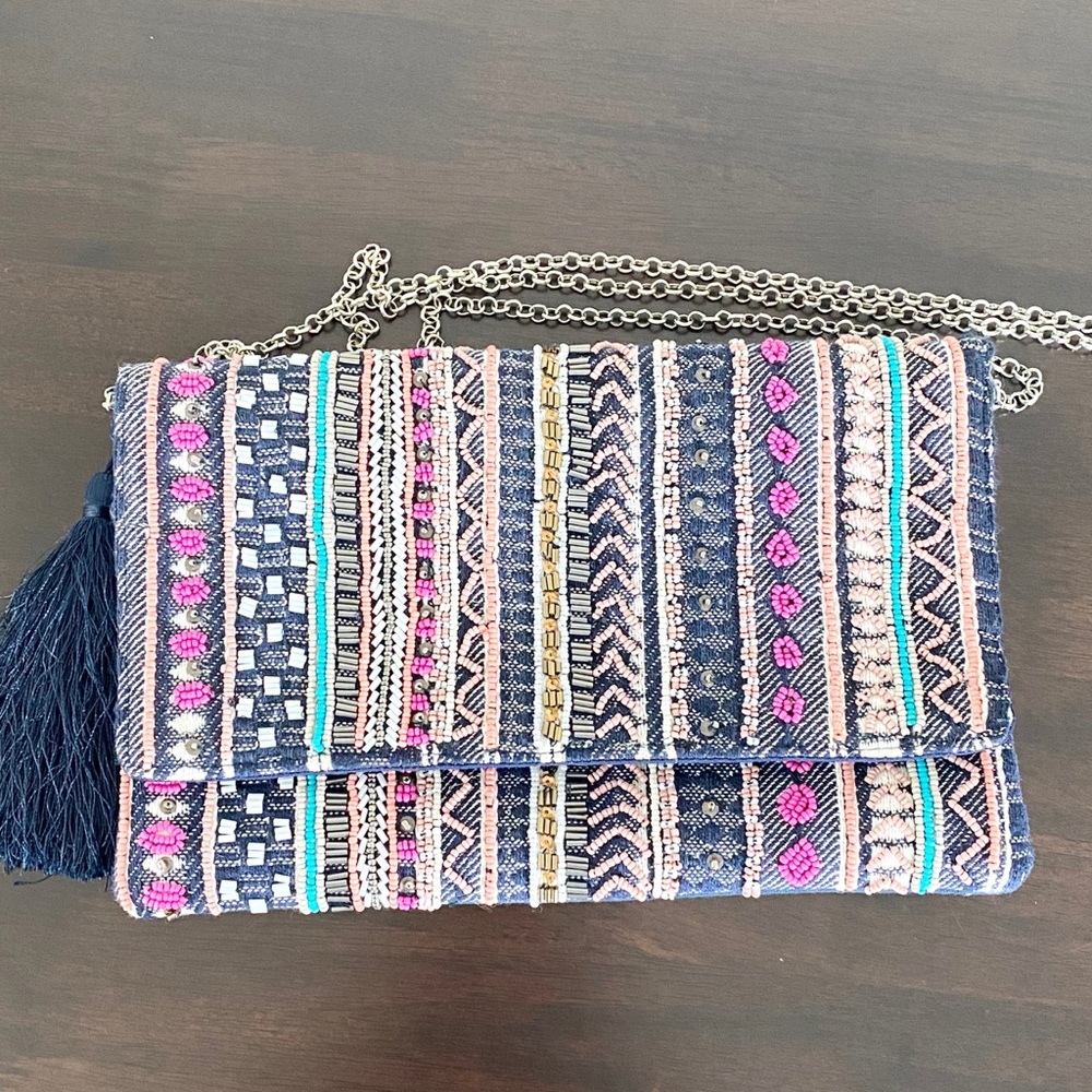 La Sera By Franchi Beaded Crossbody/Clutch